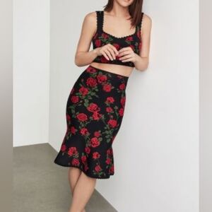 BCBG La Rosa Flare Pencil Skirt